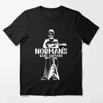 New Shirt Normans Rare Guitars Logo Men039;s Black T-shirt Funny Size S5XL Unisex T-Shirt S įvairiaspalvis