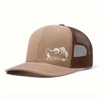 Pattern Net Hat Truck Driver Micro Curved Eared Hip Hop Male Duck Hat Suitable For Fishing And Mountaineering Lovers Fishing With Printed Adjustable