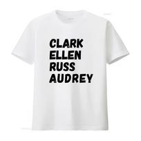 Clark Ellen Russ Audrey Family Names T Shirt Funny Nostalgic Design vintage Washed fashion Comfortable graphic Slightly homme S įvairiaspalvis
