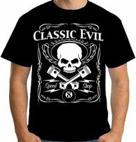 Rockabilly Classic Evil Speed Shop Pistons Bike Retro Hot Rod Us Car V8 Unisex T-Shirt S įvairiaspalvis