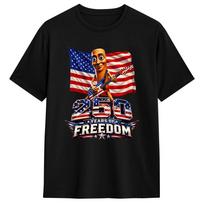 USA Flag Tung Sahur 250 Year Freedom 4th July 2026 Brainrot T-Shirts  Cotton Tshirt for Men Y2K Short Sleeve Top Tees S įvairiaspalvis