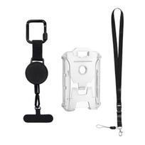 Mobile Phone Buckle Keychain with Retractable Clip ID Badge Holder 60cm Cord Anti-Theft Security Belt D