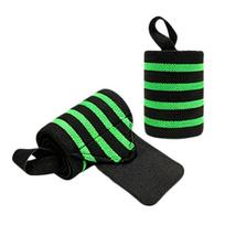 2Pcs Wrist Compression Strap Adjustable Men Women Wrap Sprain Prevention Wrist Support Strength Training Weightlifting 2pcs žalia