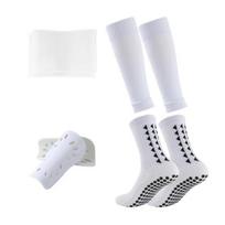 Youth Soccer Shin Guards with Lightweight Protective Leg Sleeves Socks Silicone Sleeves Gear Football Shin juoda