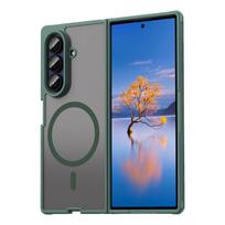 For Samsung Galaxy Z Fold 7 Case Luxury Slim Matte Magsafe PC TPU Hybrid Armor Magnetic Wireless Charging Cover Galaxy Z Fold7 žalia