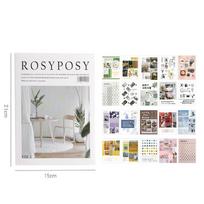 MINKYS Kawaii Magazine Sticker Book Washi Paper Journal DIY Material Decoration Stickers Memo Pad Scrapbooking Ins Stationery