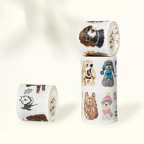 WT Cute Little Animal Journal Dog Washi Die Cutting Pet Tape Portrait Collection 4cmx5m