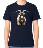 Realistic Goat Head Farm Animal Portrait T-Shirt Rustic Ranch Gift Farmer Tee S įvairiaspalvis