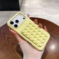 Suction Cup Silicone Phone Case, Hands-free Sticky Holder Cover, Shockproof Anti-slip Back Case for IPhone IP17
