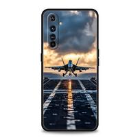 Aircraft Airplane cool Phone Case For Realme 12 11 10 9 8 5G 7 6 GT5 GT3 GT2 Pro Plus C21 C11 C25 C35 For GT Neo 2 3 3T 5 Cover For Realme 6 Pro