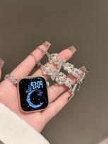 Butterfly Pearl Watch Strap for Apple iWatch Series 2-10 42/44/45/46(S10)/49mm sidabras