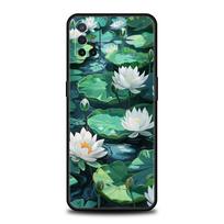 Phone Case For OnePlus 15 13 12 11 10 9 8 7T Pro 13T 13R 12R 10R 9RT 8T Nord 2T CE 2 3 5G Lite Soft Cover Lotus Pattern For OnePlus 7T