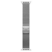 Milanese Loop with Deployment Clasp for Apple Watch S10 Series 38/40/41/42 mm sidabras