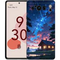 Luxury TPU Phone Case For Google Pixel 9 8 8A 7 7A 6 Pro XL 6A 5G Cartoon Sky Black Soft Back Cover For Pixel 6