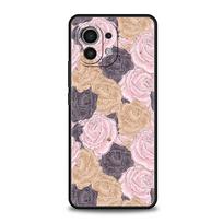 Phone Case For Xiaomi Mi 15 14 13 12 11 Lite 14T 13T 12T 11T Pro Poco X6 X5 M3 X3 Pro F5 F4 Cover Gold Rose Love Heart For Xiaomi Mi 11