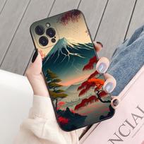Japanese Aesthetic Mount Fuji Landscape Phone Case For iPhone 15 14 11 12 13 Mini Pro XS Max Cover 6 7 8 Plus X XR SE 2020 Shell For 7plus or 8plus