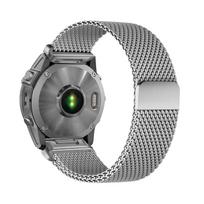 Compatible 22mm/26mm Quick Release Mesh Milanese Band for Garmin Watches 26mm sidabras