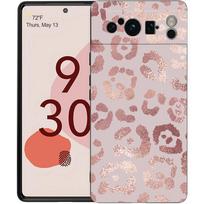 Luxury TPU Phone Case For Google Pixel 9 8 8A 7 7A 6 Pro XL 6A 5G Beautiful Rose gold art Black Soft Back Cover For Pixel 6