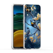 Soft Cover for Samsung Galaxy A25 A23 A22 A52S A52 A55 A72 A71 A41 A31 A13 A11 Transparent Phone Case Flower Floral Bird Pattern for Samsung A05s