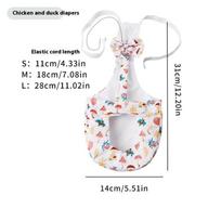 1/2Pcs Cartoon Fashion Pet Traction Rope Set Hen Chicken Duck Vest Diaper Comfortable Leads for Poultry Pet Supplies (as the picture,S)