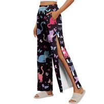 Women Fashion Side Velcro Closure Easy Open Post Surgery Recovery Pants Comfortable Fit Soft Fabric Breathable Loose Style Long Length XXL