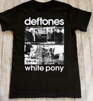 Vtg Deftones Band White Pony Short Sleeve Cotton Black Full Size Shirt JJ19 Unisex T-Shirt S įvairiaspalvis