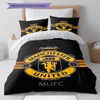 Man Utd patalynės antklodžių komplektas Antklodės užvalkalas Pagalvės užvalkalas Namų dekoracija Gimtadienio dovana (1 * antklodės užvalkalas + 2 * pagalvės užvalkalai, be šerdies) 135x200cm