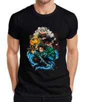 Demon Slayer Kimetsu no Yaiba Tanjiro Nezuko Zenitsu Fan Gift Men's T-Shirt- S įvairiaspalvis