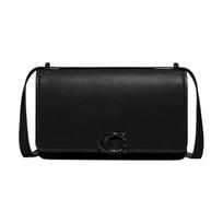 COACH Bandit 24 Logo Logo Buckle Closure Cow Leather Crossbody Shoulder Bag Medium Women's Black juoda