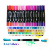 120Pcs Premium Paint Brush Pens Journal Planner Marker Pen Water Based Artists Taking