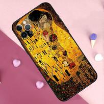 Starry Night Klimt Kiss Phone Case For iPhone 17 Pro Max 11 14 15 16 Pro Max Plus 12 13 Mini 16e 17 Air Back Cover For iPhone 11