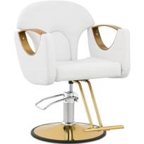 Barton White Barber Chair With Footrest