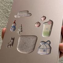 Cartoon 3D Epoxy Stickers DIY Phone Cases Computer Journals CCD Tablet Decorations