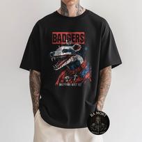 Vintage Punk Honey Badger Alt Goth Anime Y2K Horror Badger T-Shirt S įvairiaspalvis