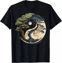 Yin Yang Tree of Life on Buddhist Bonsai Tree Gift Tee S įvairiaspalvis