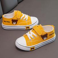 Canvas Shoes Kids Sport Shoes Baby Gym Shoes Children Hightop Sneakers For Boys Girl Skate Shoes School White Shoes Cloth Flats 27