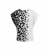 La Vita Junko Square Color Print Round Neck Tee Ltsts34p Single option