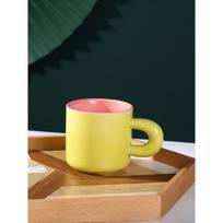 Macaron Ceramic Cup Dopamine Couple Water Cup Simple Mug Household Coffee Cup Event Gift Souvenir 360ML [Color box 60/box]