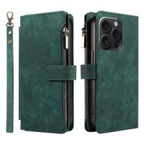 Užtrauktuku Piniginė Dirbtinės odos telefono dėklas, skirtas SamsungGalaxyA13A14 A15A21A22A23 A24 A25 A31 A32 A33ASerijos Clamshell kortelių lizdo laikiklis Galaxy A02&Artificial Leather&Case & Strap black