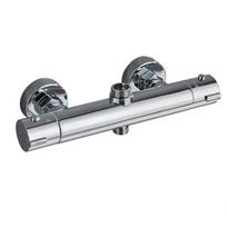 Copper Electric Water Heater Faucet with Solar Thermostatic Valve, Round Rod, Dual Water Outlet Includes solar thermostatic valve