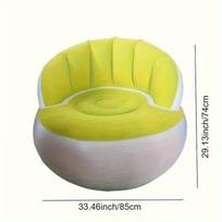 A Foldable Inflatable Single Sofa, A Space-Saving Champion, Easy To Use Without Effort, A Great Companion for Family Outdoor Activities geltona