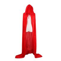 Grim Reaper, Wizard, Witch, Prince & Princess Costume: Gold Velvet Halloween Cape (In Stock) 60 cm ryškiai raudonos spalvos