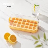 Ecoco 21 skyrelio spaudžiamas ledukų padėklas su dangteliu