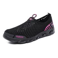 Men's Mesh Slip-on Shoes Breathable Hollow Sole Lightweight Casual Summer Footwear 36 rožinė