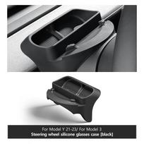 Steering Wheel Silicone Glasses Case For Tesla Model Y 3 Car Navigation Mobile Phone Holder Automotive Interior Accessories juoda