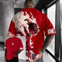 One Piece Summer Y2k Clothes Mens TShirts Anime Print Womens Cotton Oversized Short Sleeve Tee Casual Streetwear Harajuku Top S