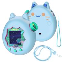 Soft Silicone Case Cover for Tamagotchi Paradise Fingerprint Scratch with Hand Strap - Cute, Kid-Friendly, Resistant, Waterproof, Shockproof, mėlyna