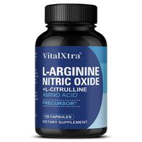 L-arginino, azoto oksido ir L-citrulino maisto papildas, 120 kapsulių 120 Capsules