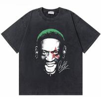 Washed Vintage Dennis Rodman The Worm Graphic Tshirt Men Women Hip Hop Fashion Oversized T Shirts Basketball Boys Streetwear S