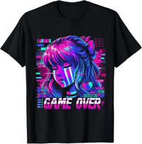 Sad Anime Girl Tee - Retro Japanese Vaporwave Aesthetic T-Shirt 4XL